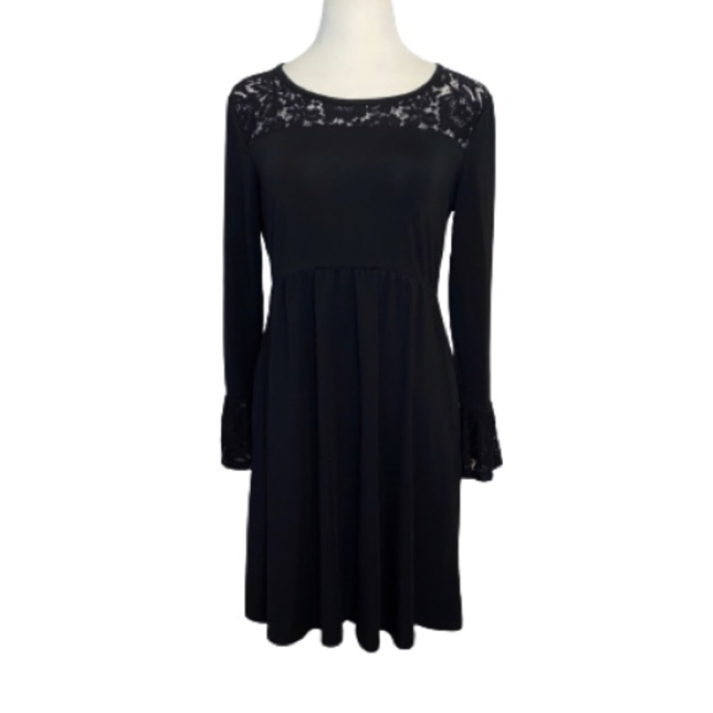 Gap Maternity Black Long Sleeve Ponte Dress Size Small